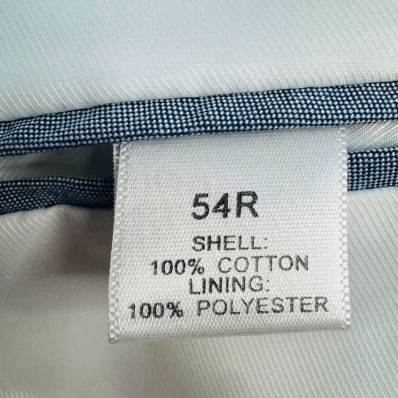 Saddlebred Mens Seersucker Blazer Jacket Blue White Stripe Cotton 54R Easter - Picture 10 of 15